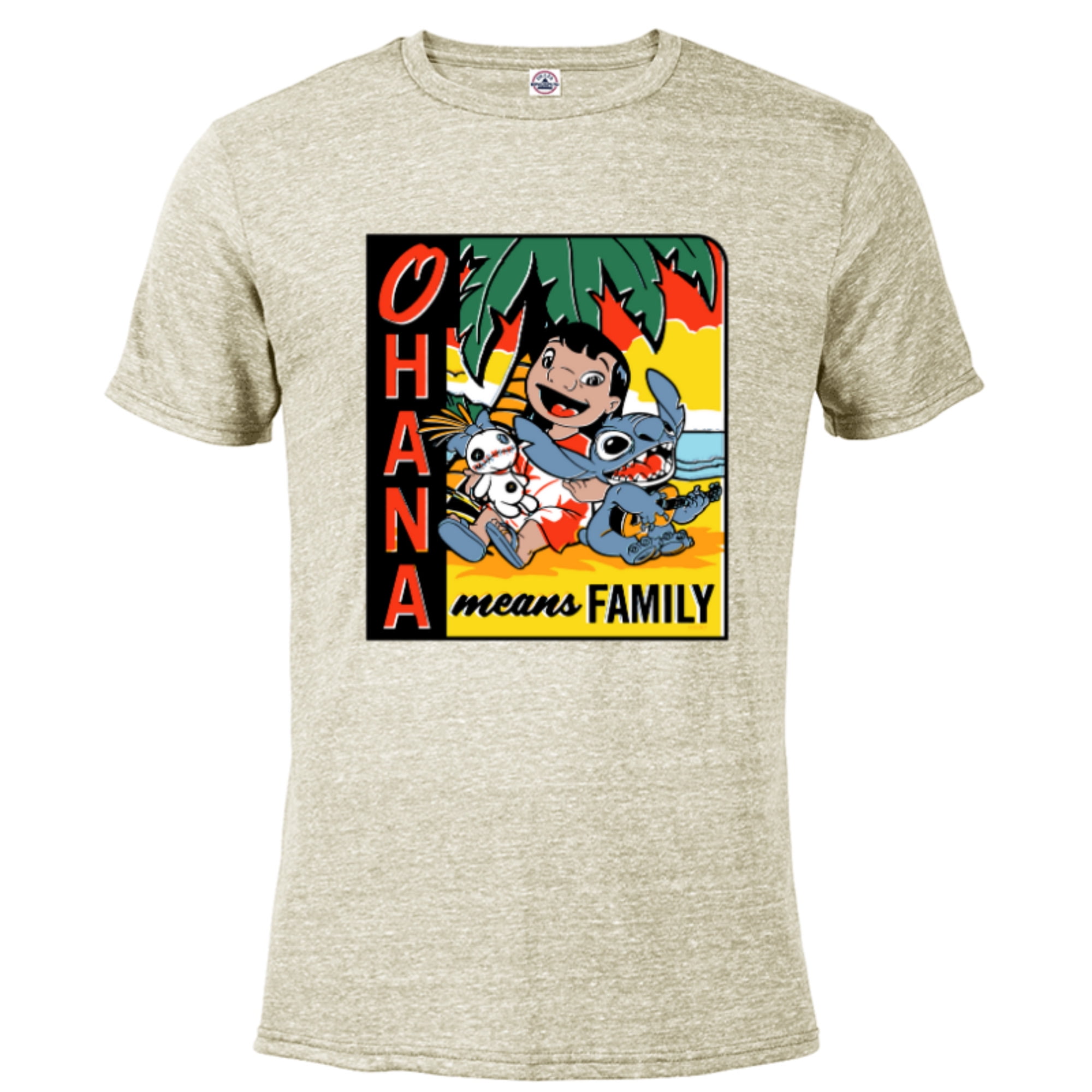 Disney Lilo \u0026 Stitch Ohana Means Family - Short Sleeve Blended T-Shirt for Adults - Customized ...