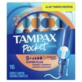 thumbnail image 3 of Tampax Pocket Pearl Plastic Tampons, Super Plus Absorbency, Unscented, 16 Ct, 3 of 11