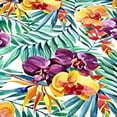 thumbnail image 6 of HAOXIT Palm Leaves Tablecloth, Tropical Jungle Plants Background, Elastic Edge, Can Wipe Indoor/Outdoor Dining Table Cover, Fit for Round Table 31-35, 6 of 8