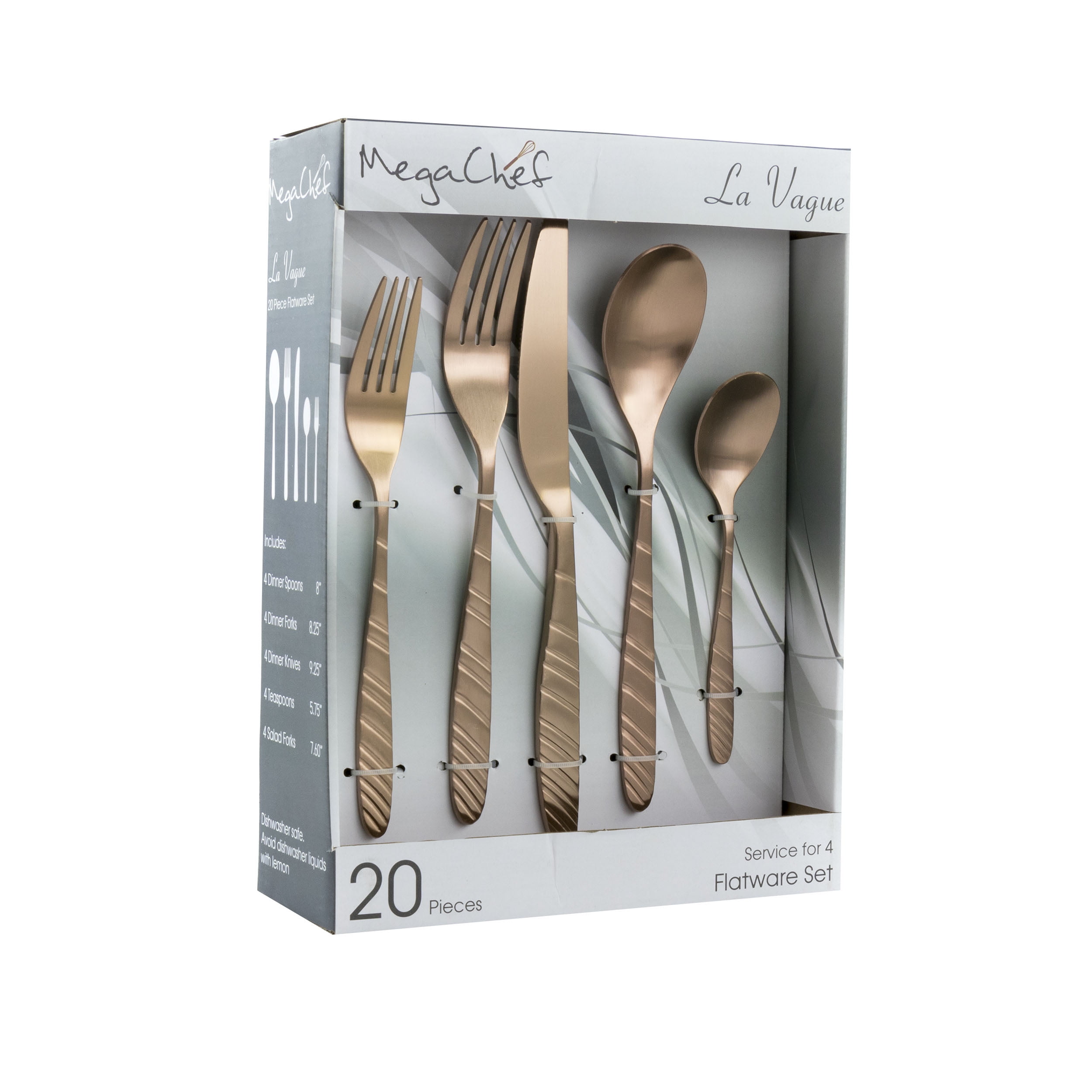 SET CUBIERTOS 4 Pcs/Set Western Portable Cutlery Set Stainless Steel Dinnerware 
