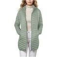thumbnail image 2 of Wancir Women's Quilted Lightweight Puffer Jacket, Winter Coats for Women Long Padded Bubble Coat, 2 of 7