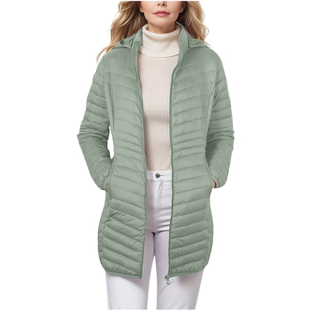 Pisexur Winter Coats for Women Keep Warm and Windproof Winter Coat Women's Lightweight Water-Resistant Hooded Puffer Coat (Available in Plus Size)