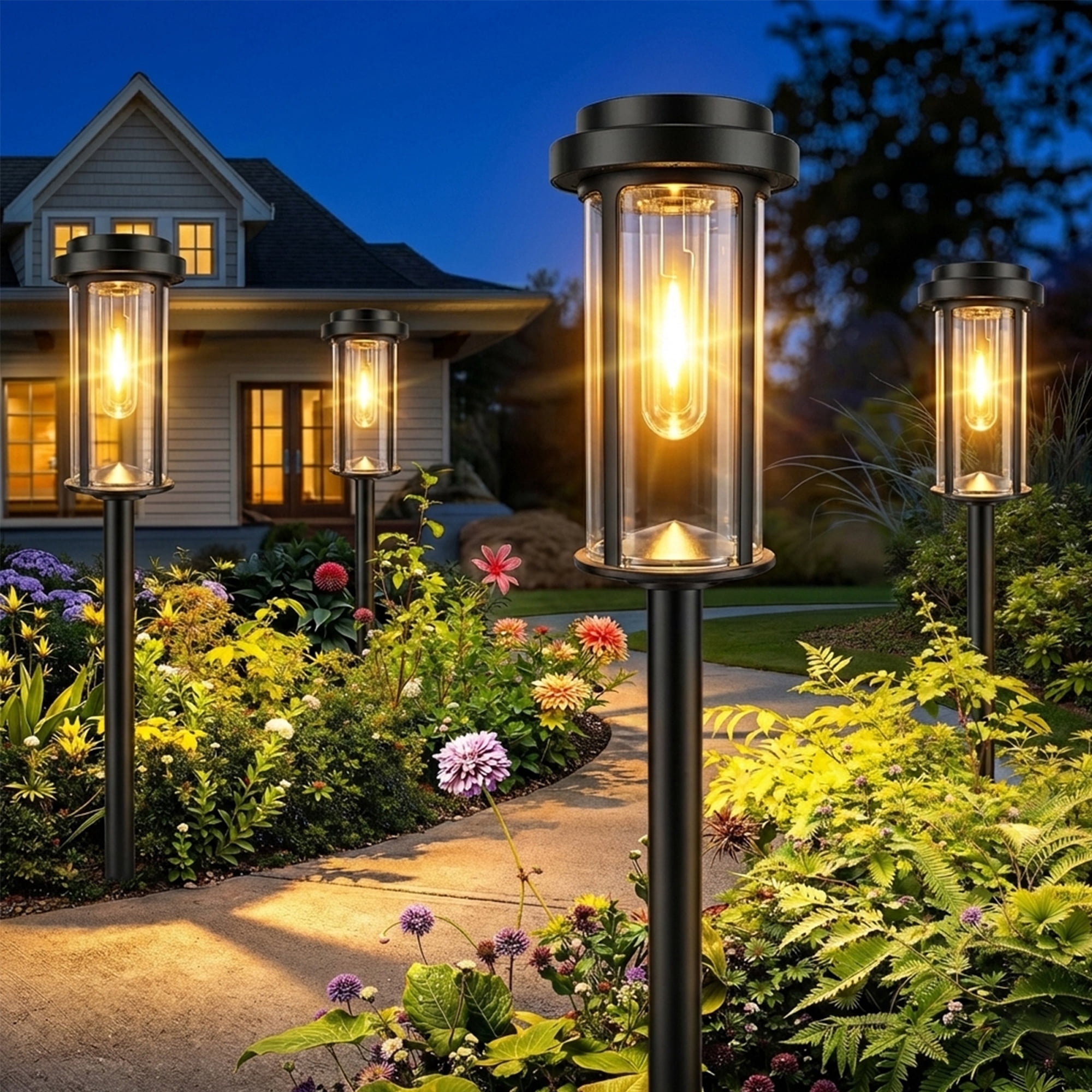 Better Homes & Gardens Corbyn Matte Black Metal Solar Powered LED
