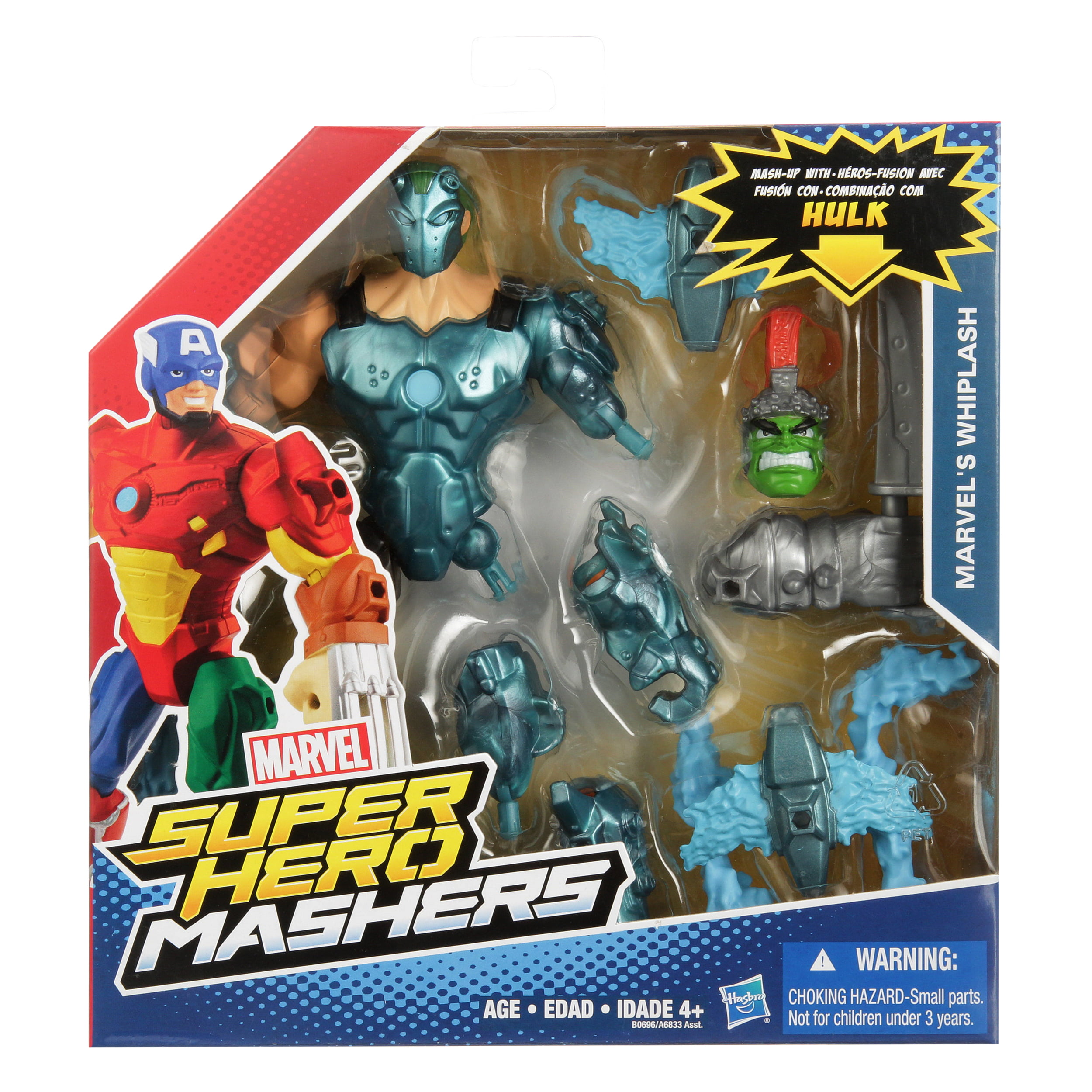Hasbro Marvel Super Hero Mashers Figur ** Marvel´s WHIPLASH** 6" Deluxe B0696 