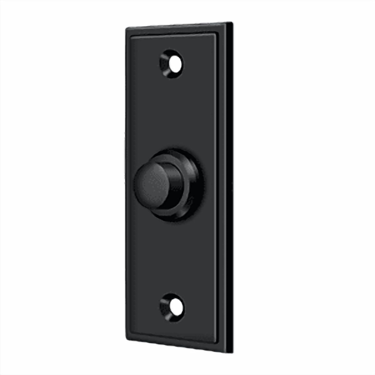 BBS333U19 Bell Button; Rectangular Contemporary; Black Finish