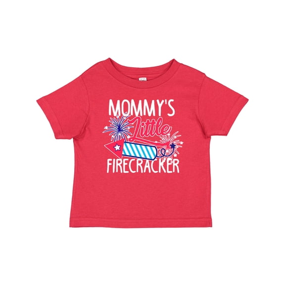 Inktastic Mommys Little Firecracker with Rocket and Fireworks Boys or Girls Baby T-Shirt