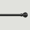 thumbnail image 3 of Exclusive Home Modern Layer 1" Curtain Rod and Coordinating Finial Set, Matte Black, Adjustable 36"-72", 3 of 8