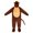 Brown, variant on BMYJ Monkey Shaped Hooded Footed Jumpsuit with Curly Tail, Fun Animal Themed Outfit for Boys Girls, Plush Full Body Jumpsuit for Holiday Party Dress Up (Brown, 2-3 Years)