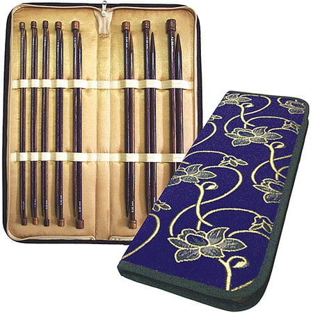 Colonial Needle 14" Rosewood Knitting Needles Deluxe Set, 8 Pairs