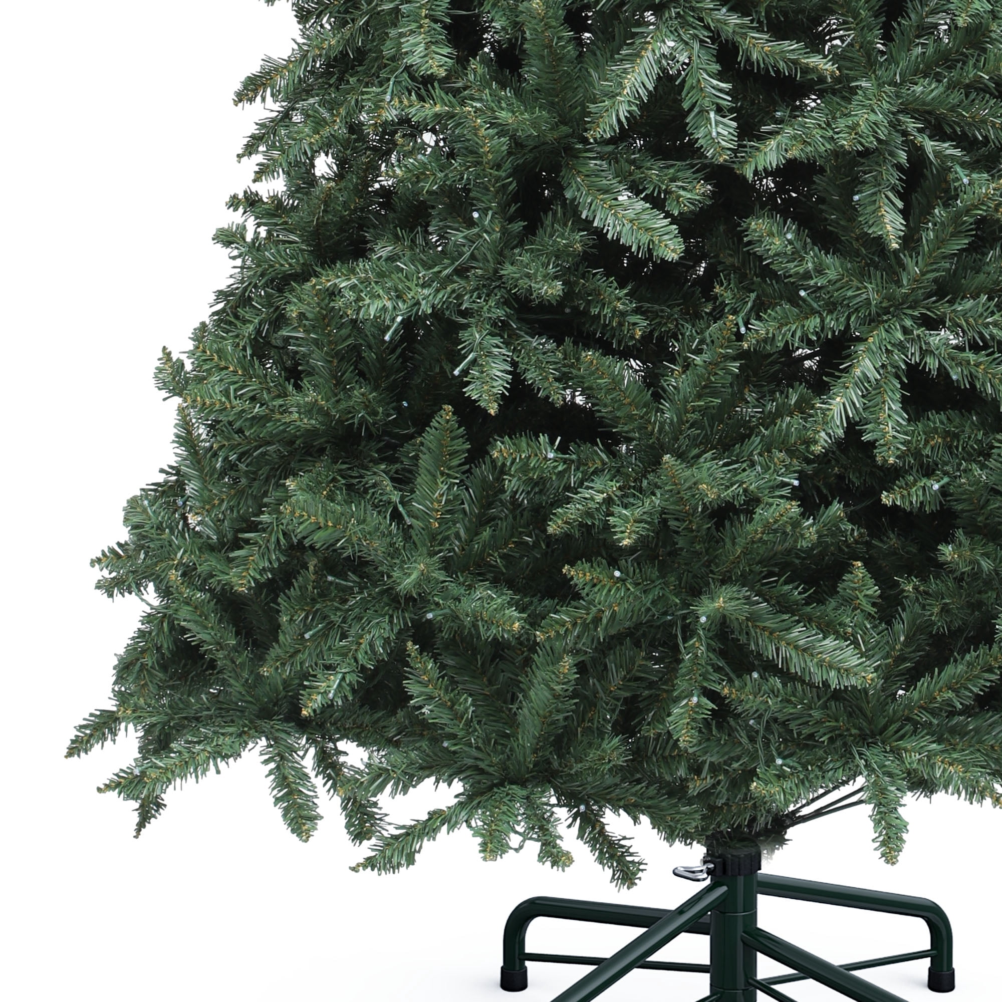 Uforic 6ft Pre-lit Spruce Hinged Artificial Christmas Tree with 1399 Tips & 300 LED Lights, Remote Control, Green