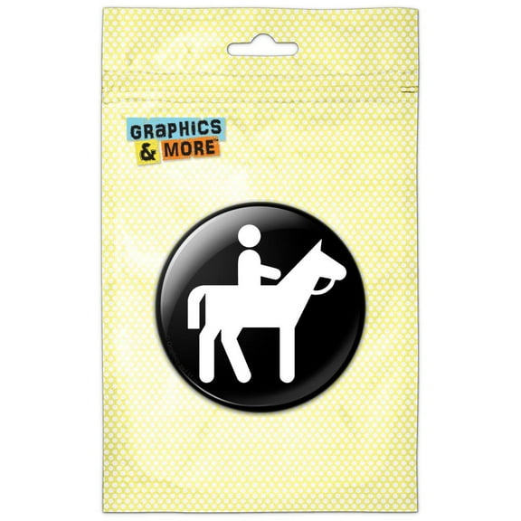 Horseback Riding Horse Equestrian Pinback Button Pin Badge