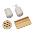thumbnail image 2 of Juego de Accesorios de Baño Soledad 4 Piezas Dispensador de Loción Jabón Beige, 2 of 10