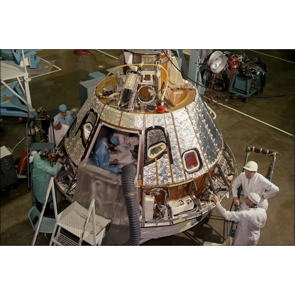 24"x36" Gallery Poster, Spacecraft 012 Command Module apollo moon program 1966