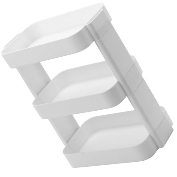 IMIKEYA White 3 Layer Makeup Storage Organizer for Home Desktop Sundries