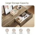 thumbnail image 4 of Gzxs Modern Mid-Century 4-Drawer Dresser Bedroom Storage Organizer, 47.24"L x 15.75"W x 23.62"H, Rustic Walnut, 4 of 9