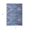 thumbnail image 3 of HomeRoots 603556 10 x 14 ft. Navy Blue, Charcoal & Gray Southwestern Washable Indoor & Outdoor Rectangle Area Rug, 3 of 5