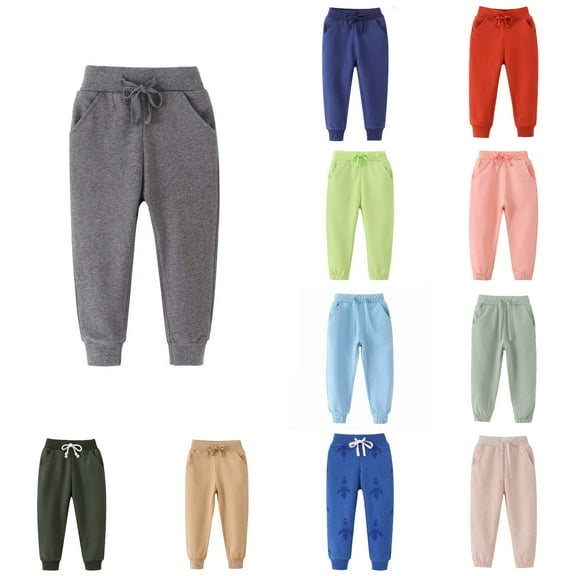 Antinious Toddler Boys Sweatpants,Casual Long Jogger Pants for Boys Girls,Boys Pants Boys Sports Sweatpants Embroidered Pants For Children,Green,130