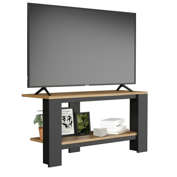Mueble para tv MORU Frame Latte y Negro, mueble para sala, mesa tv, centro de entretenimiento para tv,  mueble multiusos, estante para tv