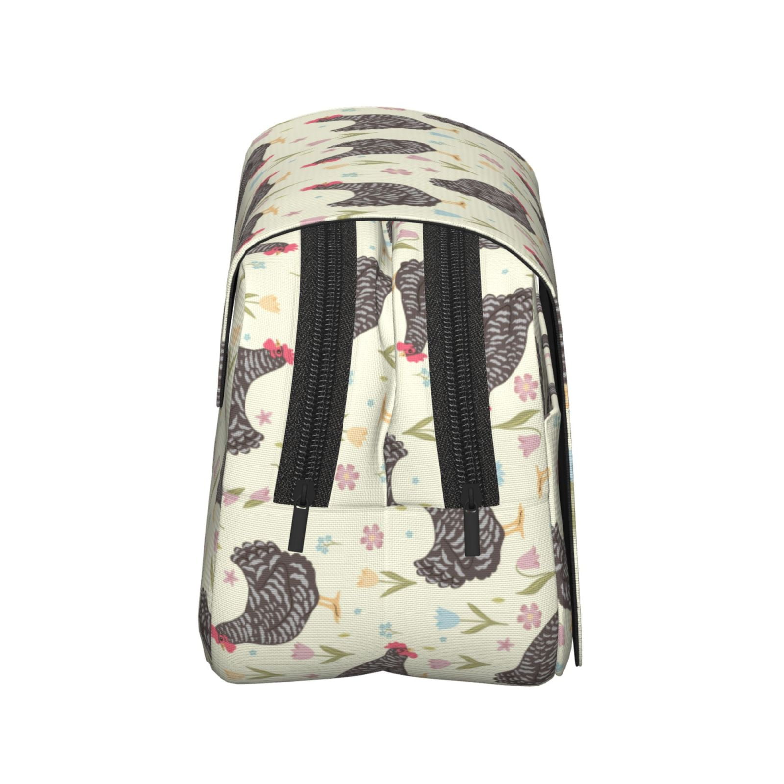 Rateoe Funny Chicken Pattern Double Clamshell Pen Case, Storage Organizer with Two Zipper Compartments– Holds Up to 50 Pencils & Pens