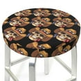 thumbnail image 3 of Picia Wild West Cowboy Skull Pattern Round Stool Covers Comfy Seat Covers Stretch Removable Washable Chair Slipcover Round Bar Chair Cushion Cover-14 inch, 3 of 7