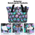 thumbnail image 2 of Tote Bag for Women - Colorful Halloween Pumpkins Pattern Shoulder Bag - Large Utility Work Duffle Bag with Zipper Handbag for Travel, Work, Sprots, 2 of 5