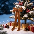 thumbnail image 6 of Talqzovs Velvet Ribbon Bows Christmas Tree Decorations , 10.24x5.12in Christmas Bows for Wreaths for Tree Front Door Wreath Garland Holiday Decor, 6 of 6