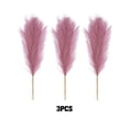 thumbnail image 2 of VONKY 3pcs Home Decor Artificial Pampas Reed For Stylish Look Cloth Artificial Flower Downy And Durable Boho Decor Pinkish Purple 1Set, 2 of 6