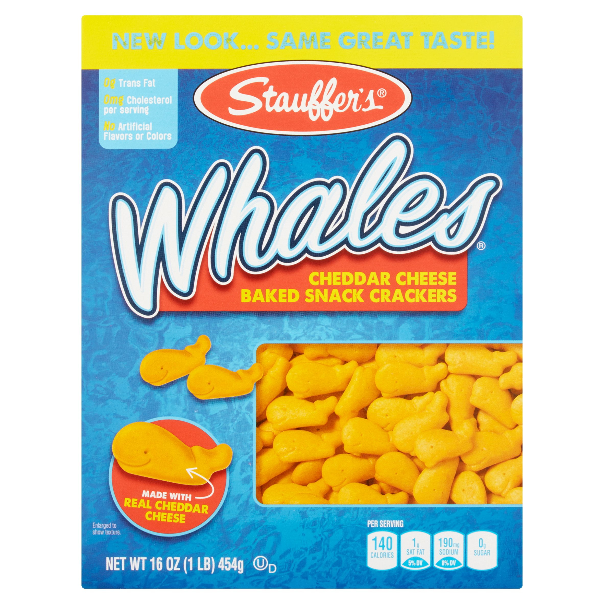 Stauffer's Whales Cheddar Cheese Crackers, 16 oz