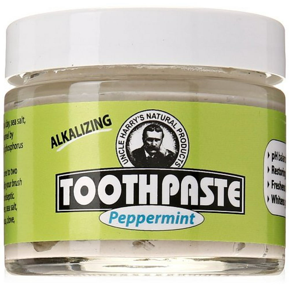 Uncle Harry's Fluoride Free Toothpaste Peppermint (3 oz glass jar