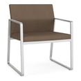 thumbnail image 1 of Gansett Reception Waiting Room Oversize Guest Chair / Silver Steel / Brown, 1 of 5