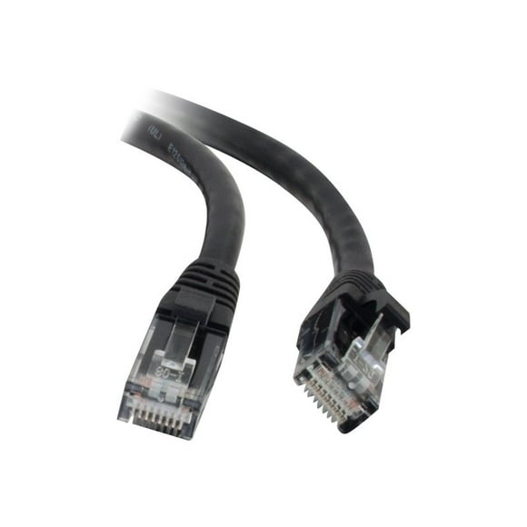 C2G CAT 5e Ethernet Cat5e 10ft Câble - Sans Blindage (UTP) - Noir - Câble de Raccordement - RJ-45 (M) à RJ-45 (M) - 10 ft - - Moulé, Sans Accrochage, Tordu - Noir
