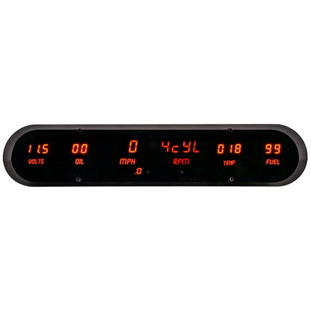 JEGS 41625 6Gauge Panel LED Digital Without Speedometer Sending Unit Dimensions