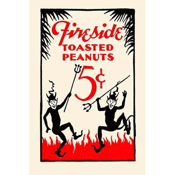 Fireside Toasted Peanuts 5¢-Fine Art Canvas Print (20" x 30")