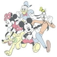 thumbnail image 2 of Men's Mickey & Friends Running Group Shot Pull Over Hoodie White 2X Large, 2 of 4