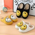 thumbnail image 2 of Smiling Face Plush Cotton Slippers Female Home Cute Thick-soled Cartoon Non-slip, 2 of 3