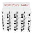 thumbnail image 2 of Miumaeov 12 Slots Acrylic Cell Phone Locker Box with Door Locks and Keys Wall-Mounted Clear Cell Phones Storage Cabinet Pocket Locker for Office Classroom Conference Rooms, 2 of 12