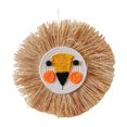 thumbnail image 1 of Cabeza de animal de pared de 40 cm, tejida a mano, colgante, de paja, multiusos Estilo B, 1 of 9