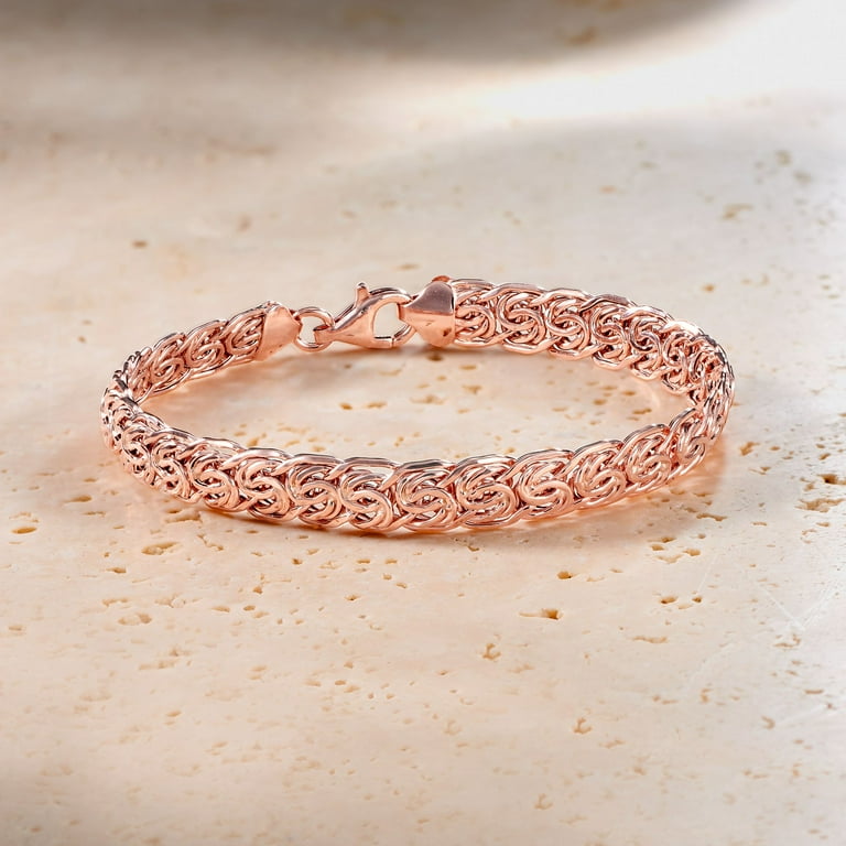Rose gold shop byzantine bracelet