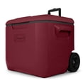thumbnail image 3 of Hielera Coleman Chiller de 60 qt con ruedas, portátil, color cranberry, 3 of 6