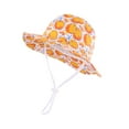 thumbnail image 2 of Penkiiy Baby Hats Bucket Hat Summer Kids Colorful Fruit Print Sun Protection Hat Fisherman Hat With Hat Rope Orange Hat for 2-4 Years, 2 of 6