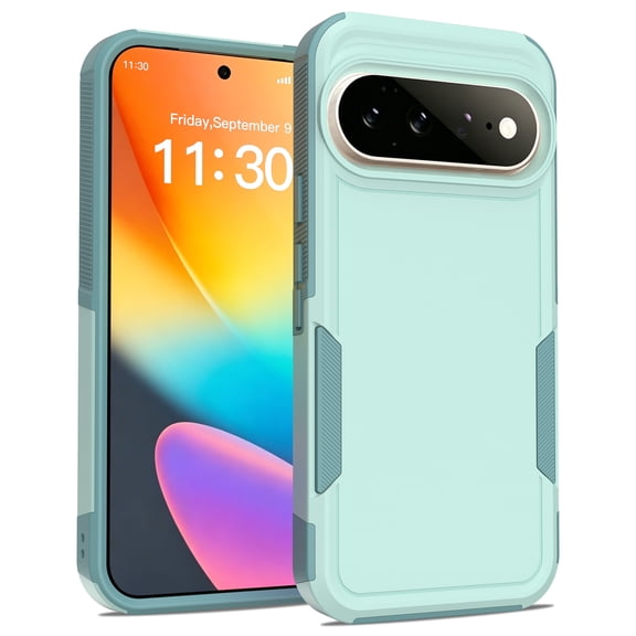 2 in 1 for Google Pixel 11 Pro Case, Anti-Slip Non-Slip Grip Edge Hybrid Hard PC Soft TPU Bumper Slim Fit Shokcproof Durable Phone Case for Google Pixel 11 Pro, Mint
