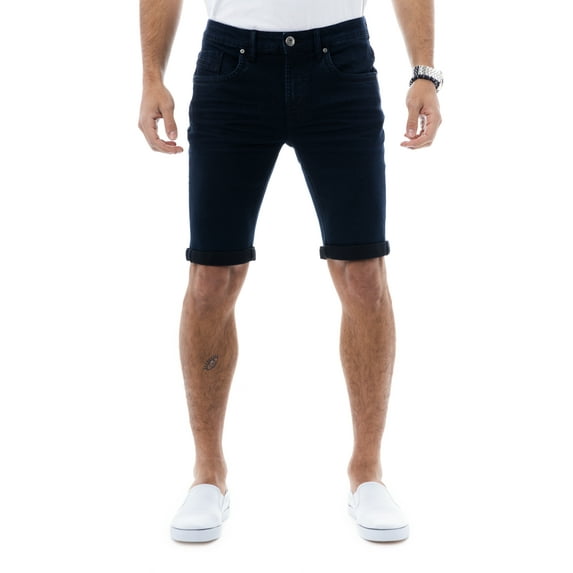 CULTURA Men's Denim Shorts Fashion Roll Up Slim Fit Modern Stretch Jean Shorts for Men