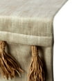 thumbnail image 2 of Decorative Gold Table Runner 6 - 8 Seater Table Runner (14 x 90 inch), Foil & Tassels Table Runner, Suede fabric Table Linen, Solid Color Pattern Modern Style - Kayla, 2 of 4