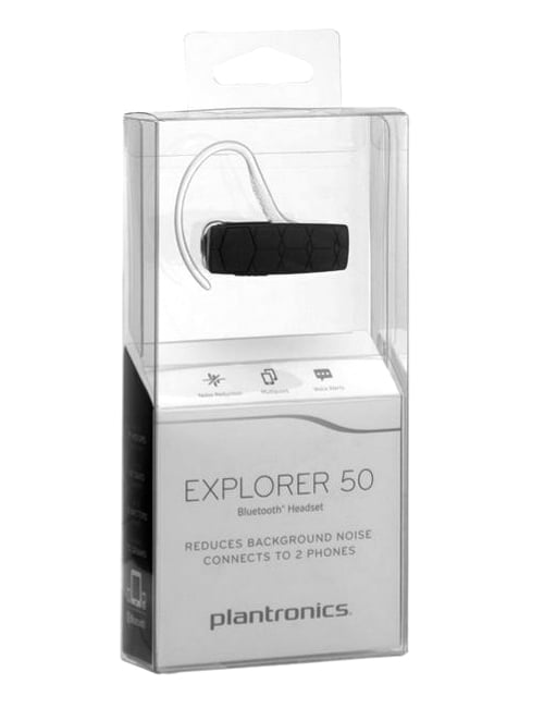 converteerbaar Meditatief Legende Plantronics Explorer 50 Bluetooth Headset - Retail Packaging - Black -  Walmart.com