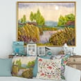 thumbnail image 2 of Designart 'Lake In The Reeds With Full Moon' Nautical & Coastal Framed Canvas Wall Art Print, 2 of 5