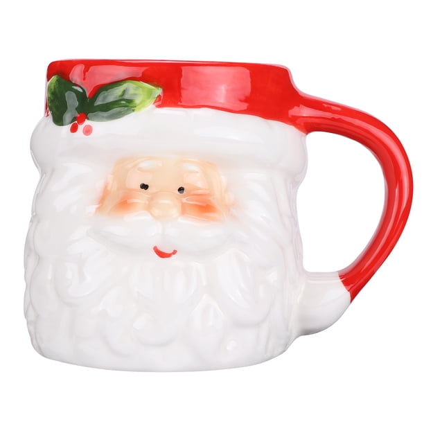 1 taza navideña de Papá Noel, regalo para niños, taza creativa de cerámica (colores surtidos)