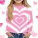 thumbnail image 1 of Blusas y camisas de manga larga con cuello redondo Camisas con estampados de manga larga Cuello redondo lindo Blusas casuales elegantes Ropa Camisas de cuello redondo Niña Top de poliéster, 1 of 5