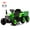 Hub grey rear bucket green, variant on CazToi 12V Battery Powered Ride On Tractor for Kids with Detachable Trailer for Kids 3+