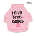 thumbnail image 4 of Methold Ropa Camisa Patrón de letras Disfraces de moda Collar Abrigo elástico Accesorios de belleza Perros pequeños Cachorro Bulldog Ropa para mascotas Rosa L Methold PT003727-24B, 4 of 6