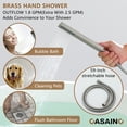 thumbnail image 2 of CASAINC 1-Handle Floor Mount Freestanding Tub Faucet with Handheld Shower in Brushed Nickel, 2 of 11